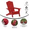 Merrick Lane Nassau Adirondack Chair with Cup Holder, Weather Resistant HDPE Adirondack Chair